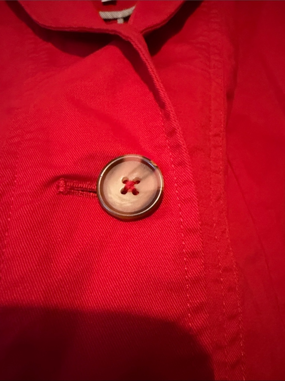 Joan Rivers Red Cotton Single-Button Blazer - Picture 3 of 7